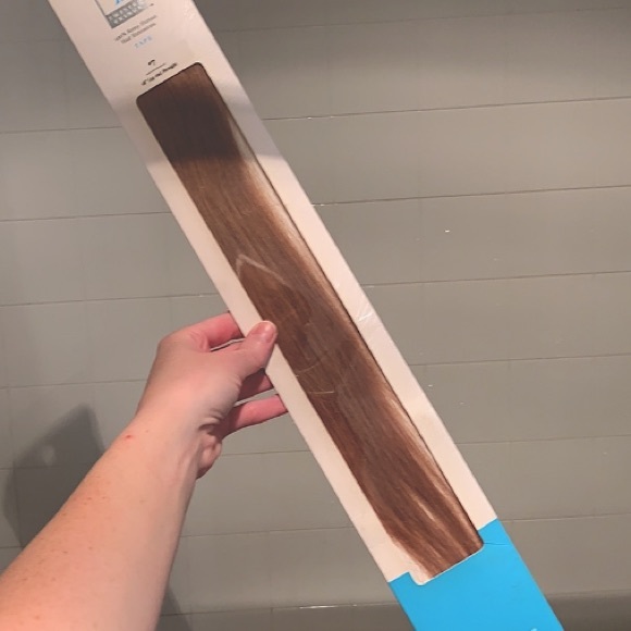 Twisted Fringe REMI Human Hair Extensions #7 blonde 18” long 6 pieces New in box